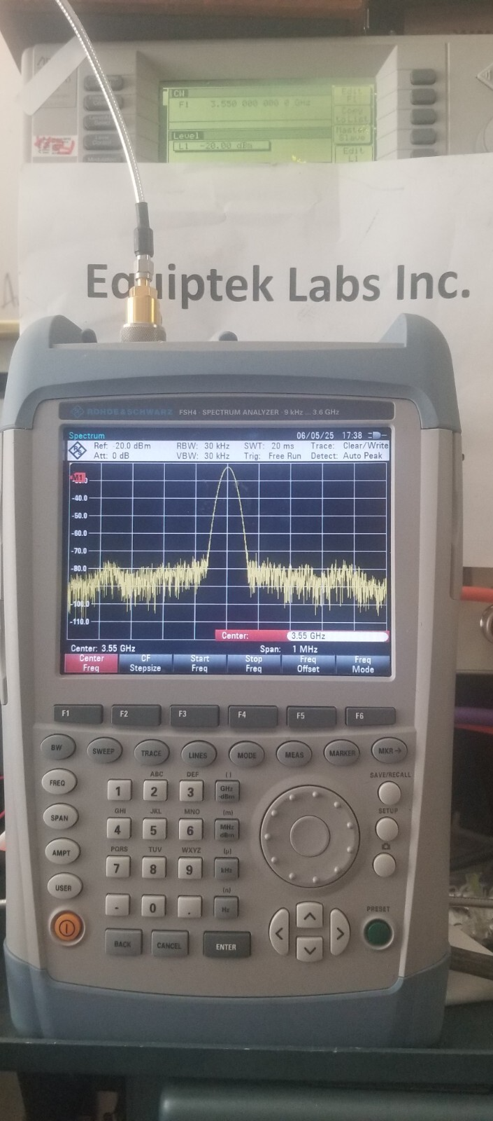 Rohde Schwarz FSH4 Spectrum Analyzer 9kHz-3.6GHz