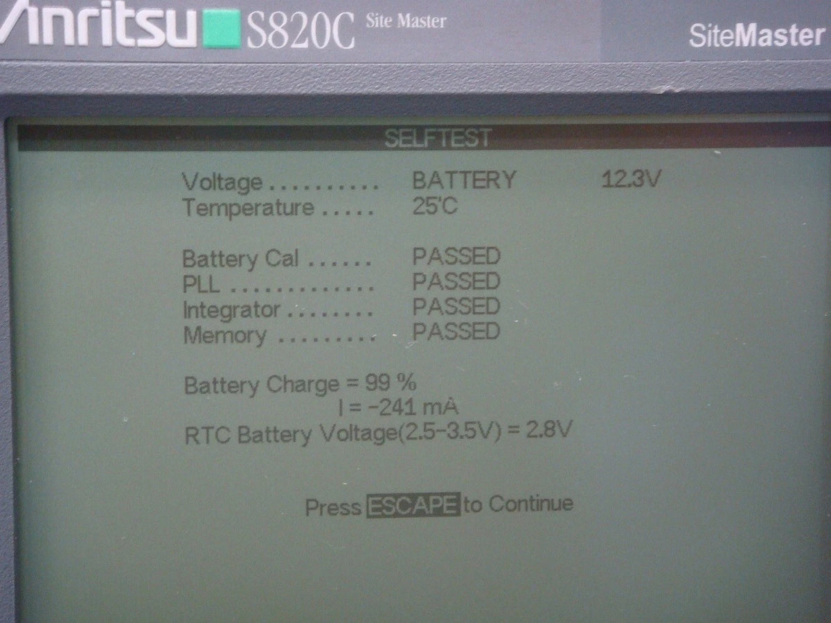 ANRITSU S820C 20GHz Handy SWR/Return Loss Analyzer