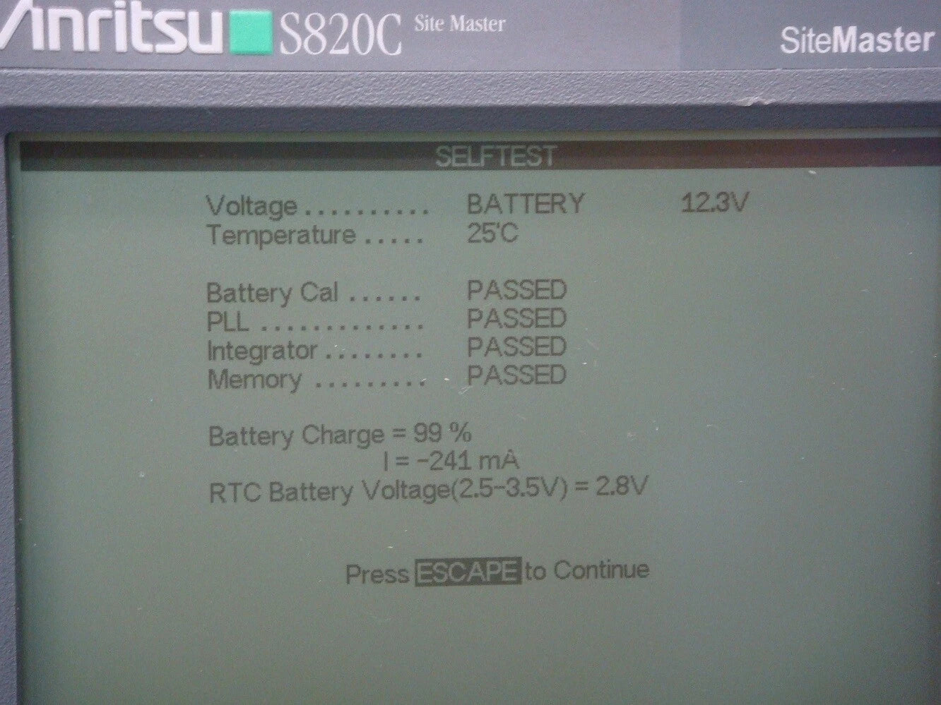ANRITSU S820C 20GHz Handy SWR/Return Loss Analyzer