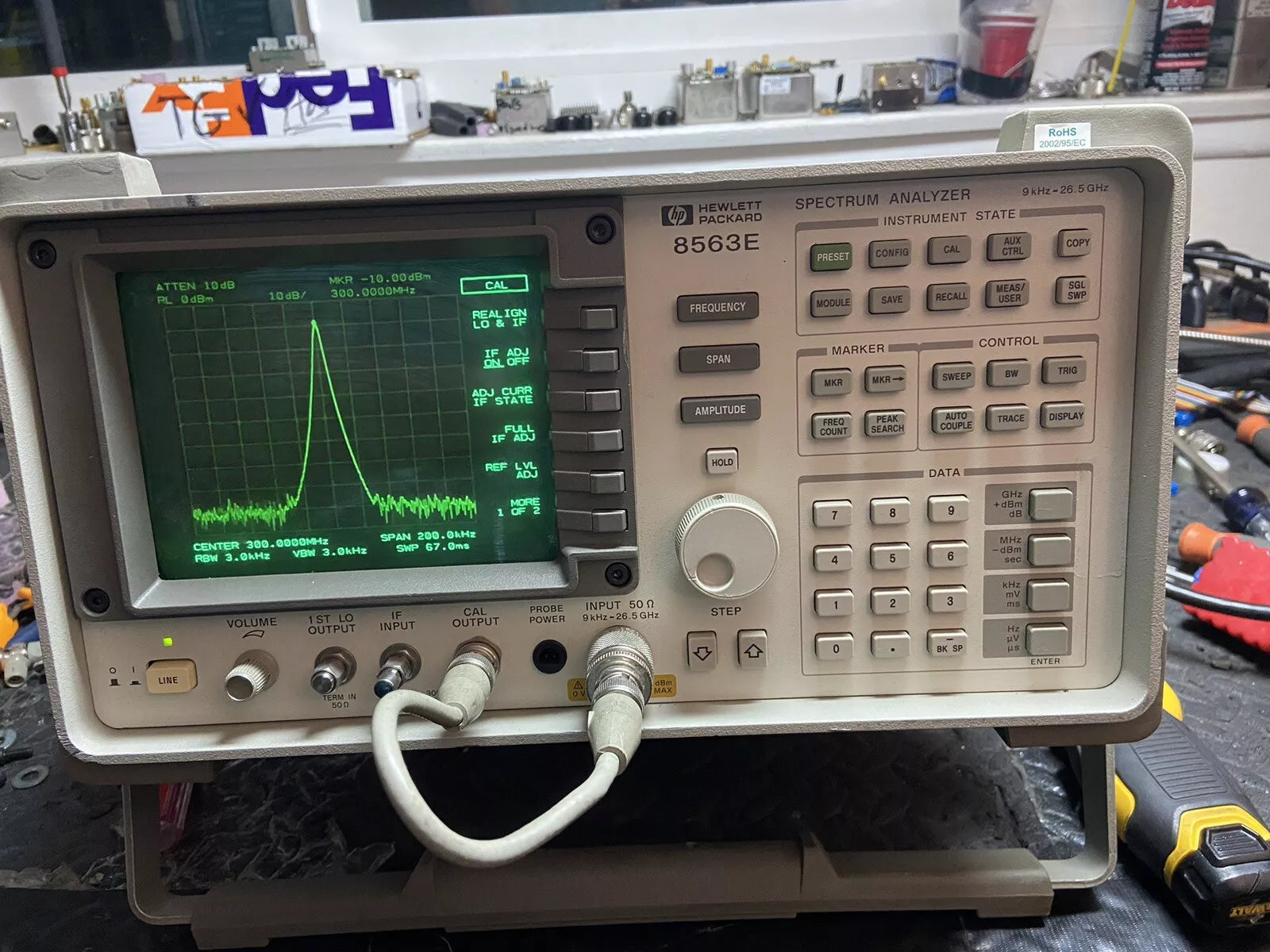 HP Agilent 8563E Spectrum Analyzer 20 Hz-26.9/50 GHz +! Opts 6,7 Mixers Avail.