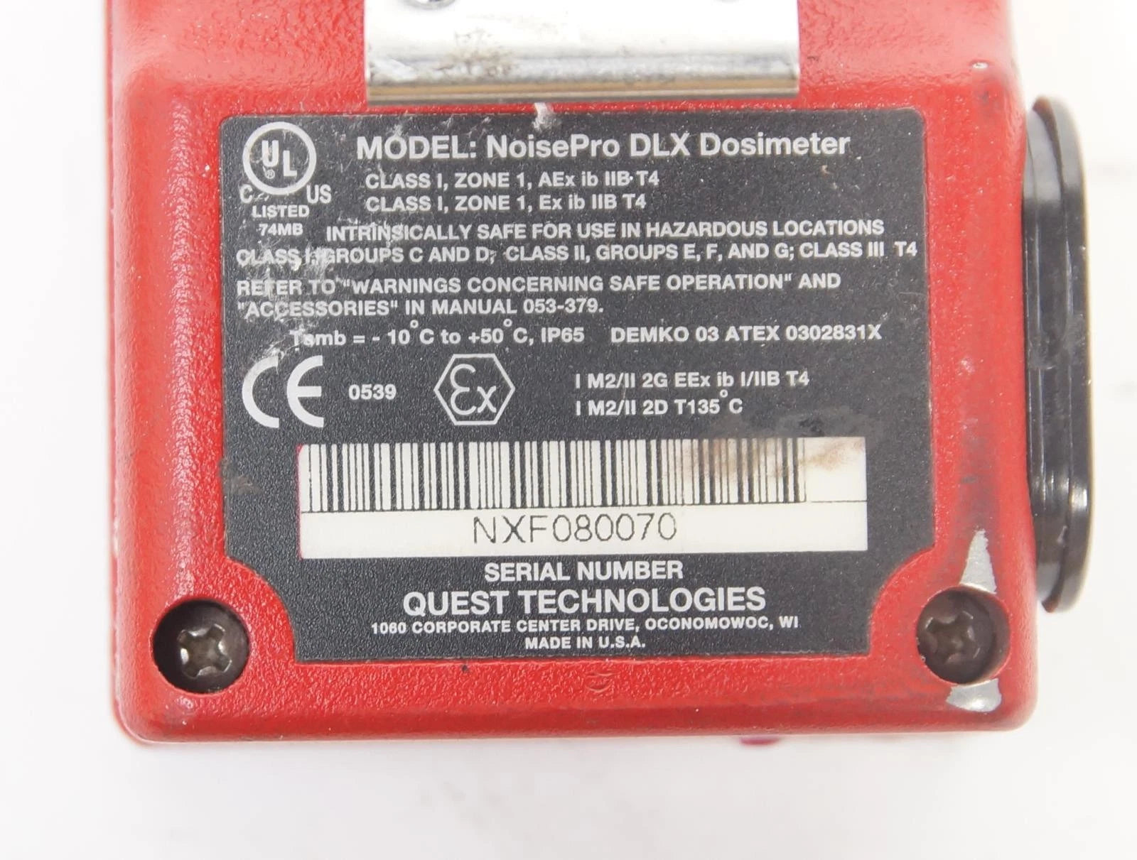 3M QUEST NoisePro DLX Personal Noise Dosimeter