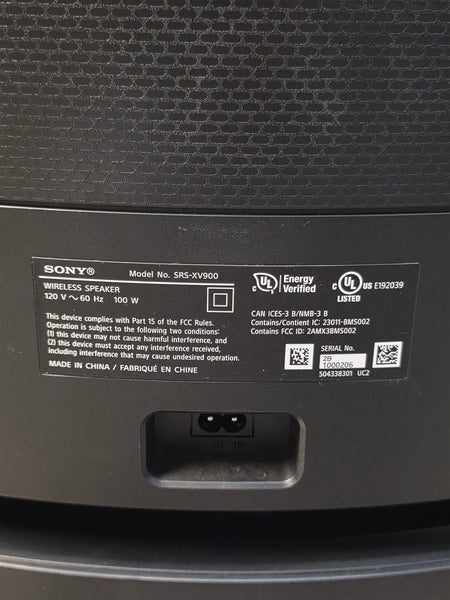 Sony SRS-XV900 X-Series  Bluetooth Party Speaker Black- Free shipping