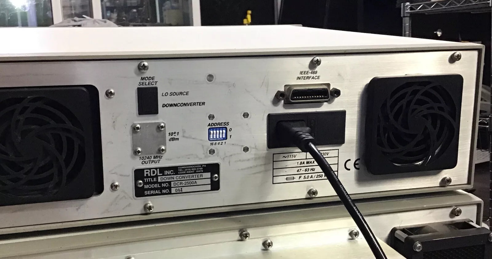 RDL Model DCR-2500A Downconverter Ultra Low Phase Noise Design