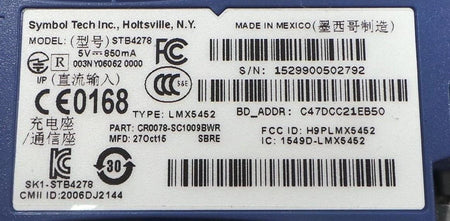 Symbol DS6878 Scanner Wireless with Tech STB4278 Cradle