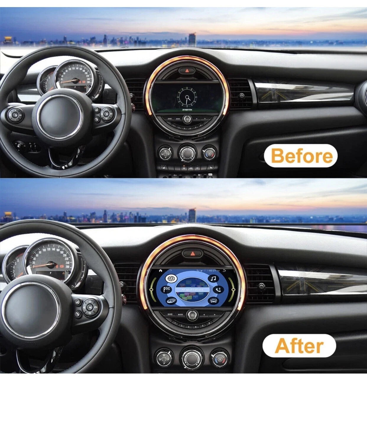 Car Multimedia player for BMW Mini Cooper EVO 2018-now Android 11 with Carplay