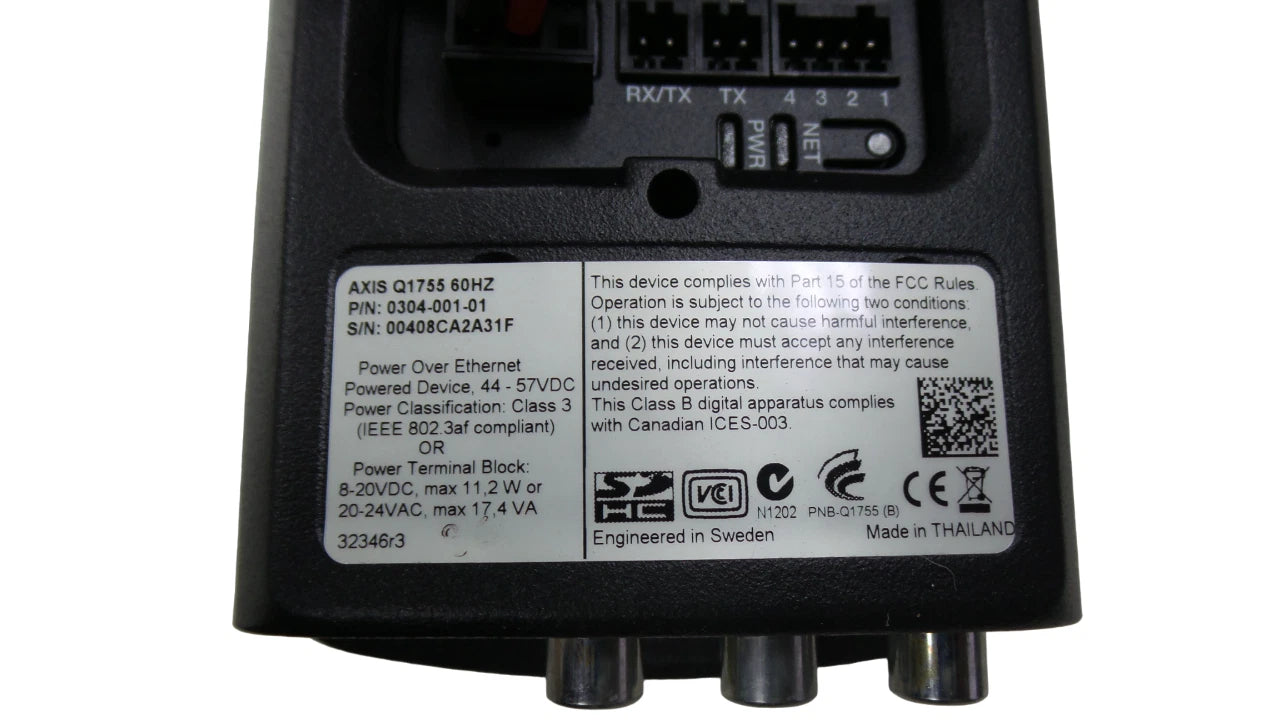 Axis Q1755 Network Security Camera w/Hi Power Splitter - Free Shipping