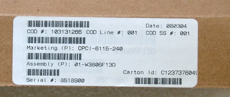 Emerson / Motorola CPCI-6115-240 cPCI Slot Processor Board 01-W3806F13D