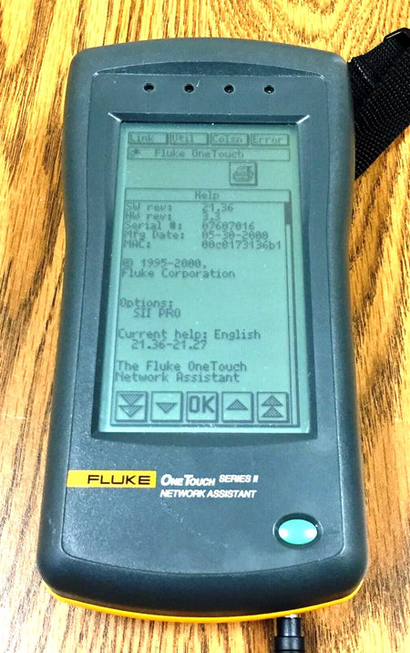 Fluke OneTouch Series II 10/100 Network Assistant with Battery & Power Adapter