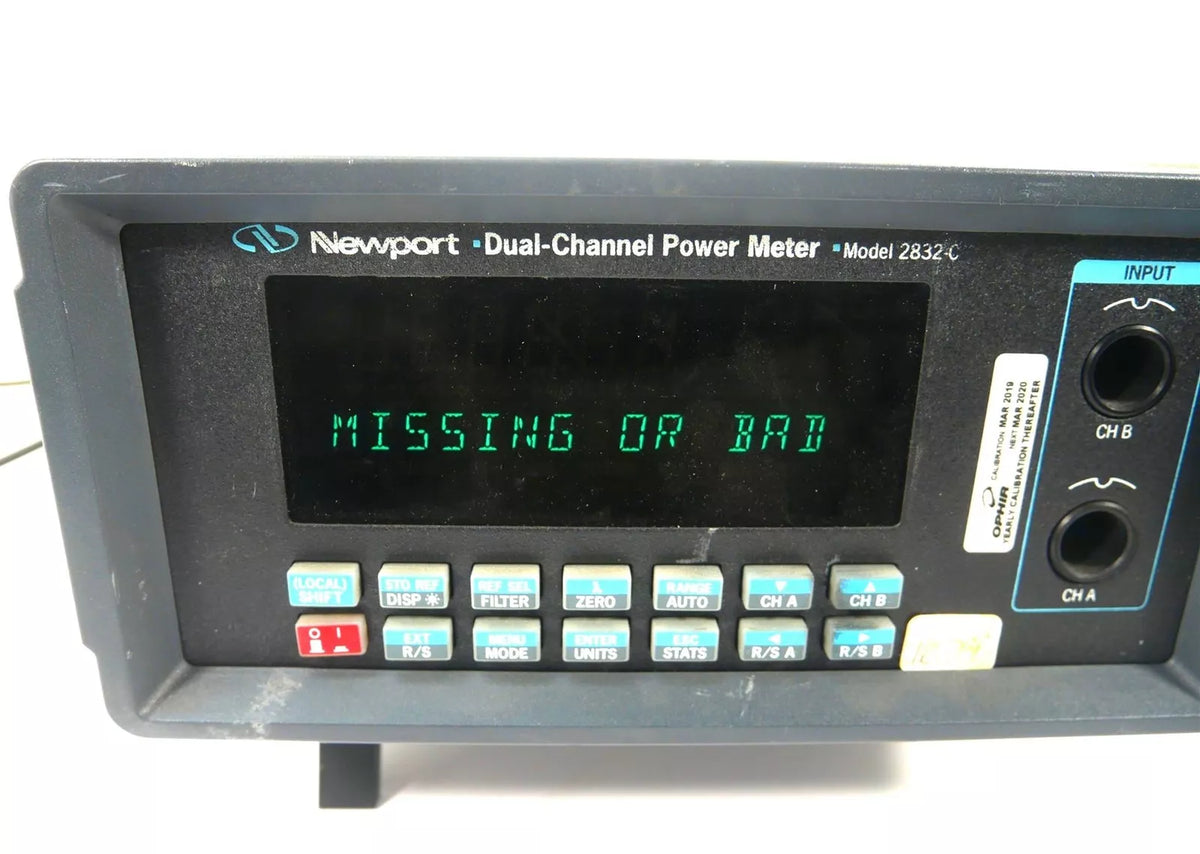 Newport Optical Dual-Channel Power Meter Model 2832-C