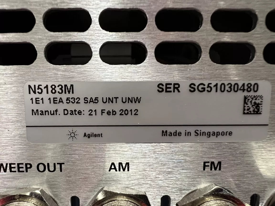 Agilent/Keysight N5183M MXG Analog Signal Generator 9 kHz to 31.8 GHz