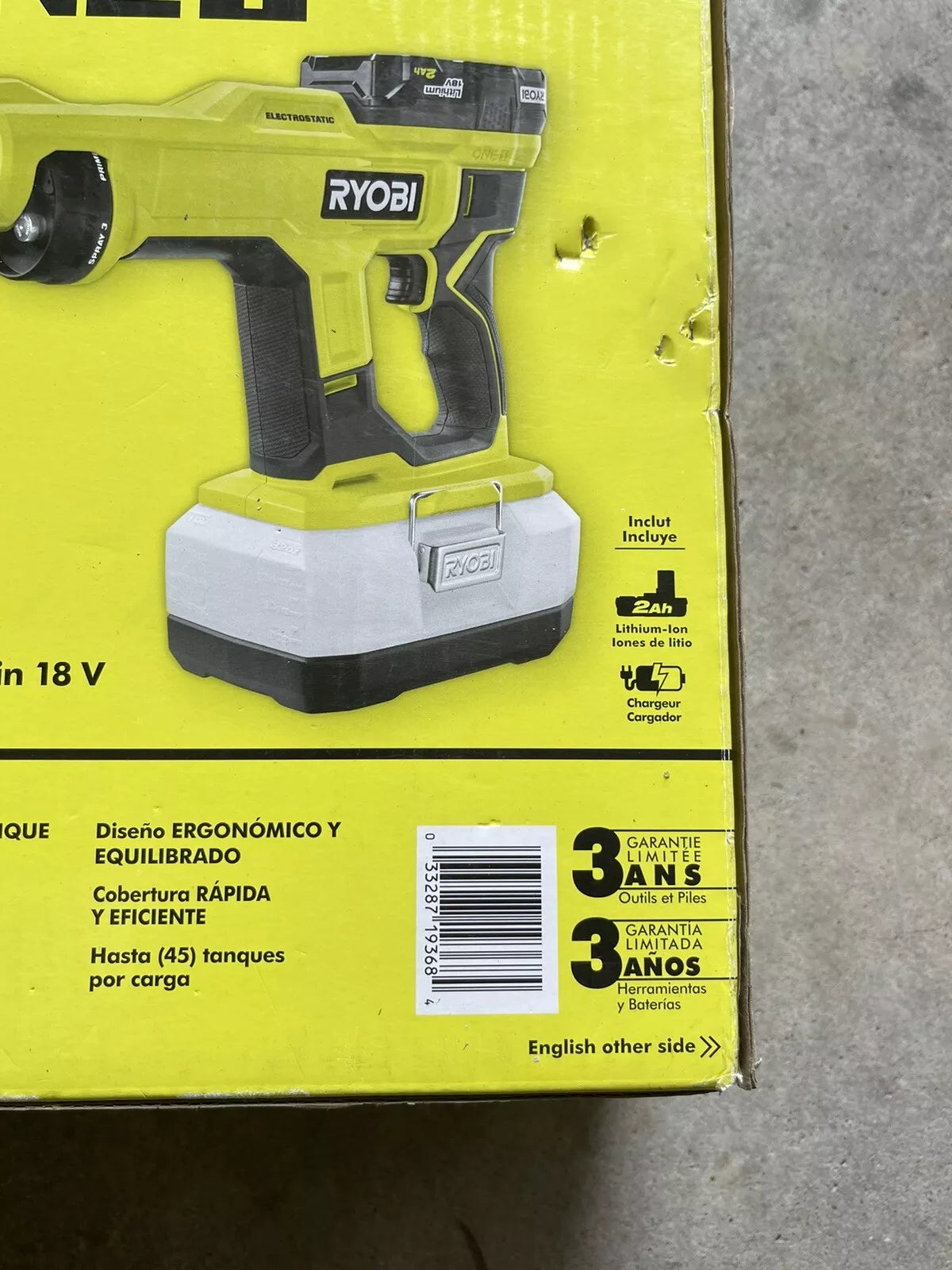 Ryobi ONE+ 18V Cordless Handheld ElectroStatic Sprayer Kit with Battery & Charger