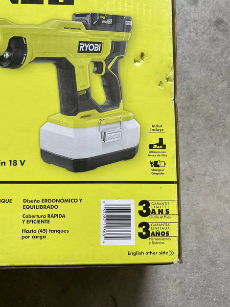 Ryobi ONE+ 18V Cordless Handheld ElectroStatic Sprayer Kit with Battery & Charger