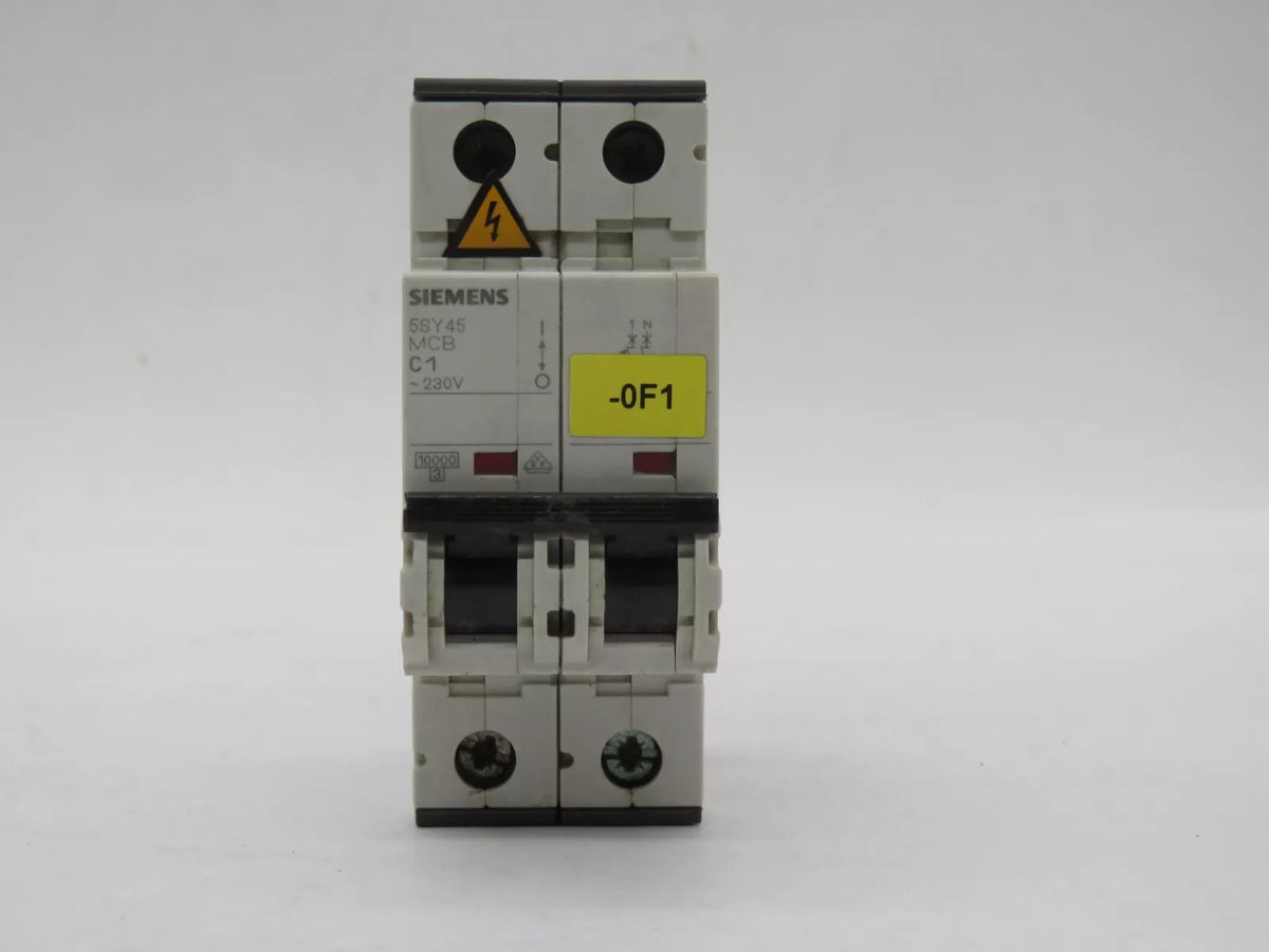 SIEMENS 5SY4501-7 Circuit Breaker Miniature 1 Amp 1+N-Pole 230 VAC 10 kA