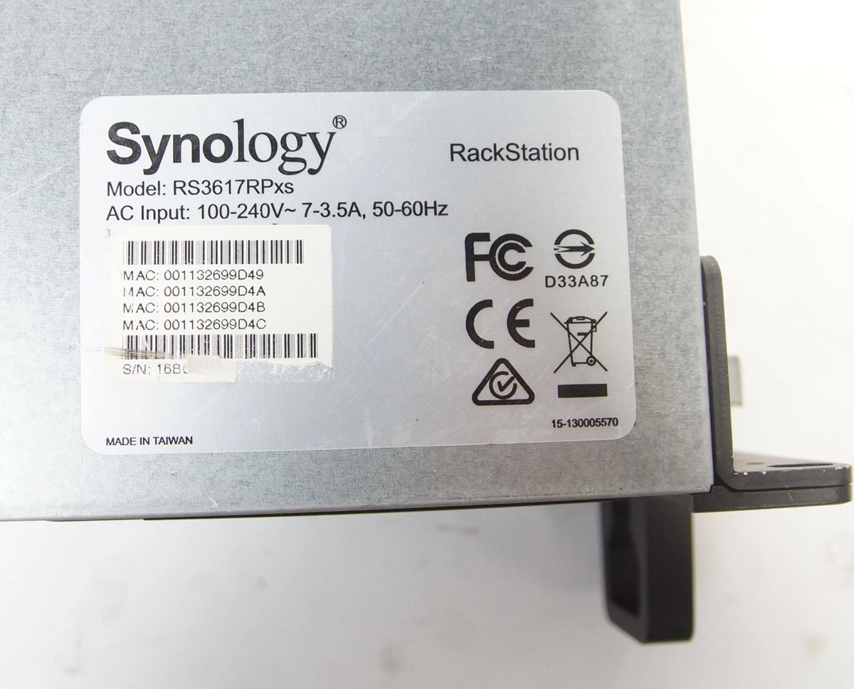 Synology RackStation RS3617RPxs 12-Bay NAS Enclosure with 12x 8TB HDDs