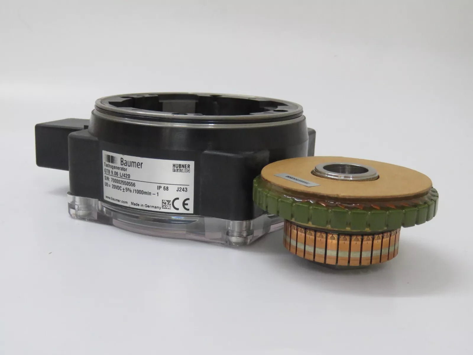 New Baumer GTB 9 Tachogenerator GTB 9.06 L/420 Blind Hollow Shaft