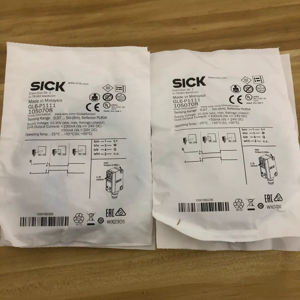 One New SICK GL6-P1111 1050708 Photoelectric Sensor Expedited Shipping