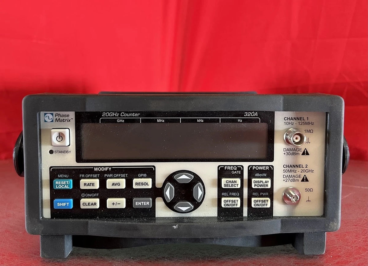 Phase Matrix 320A Frequency Counter / Power Meter, 10 Hz to 20 GHz