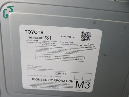 2014-2019 Toyota Highlander 86140-0E231 AM FM CD Touch Radio P11816