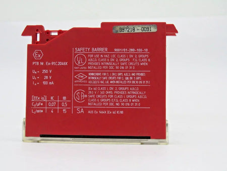 Intrinspak Ex-Approved Safety Barrier 9001/01-280-100-10 250V 28V 100mA