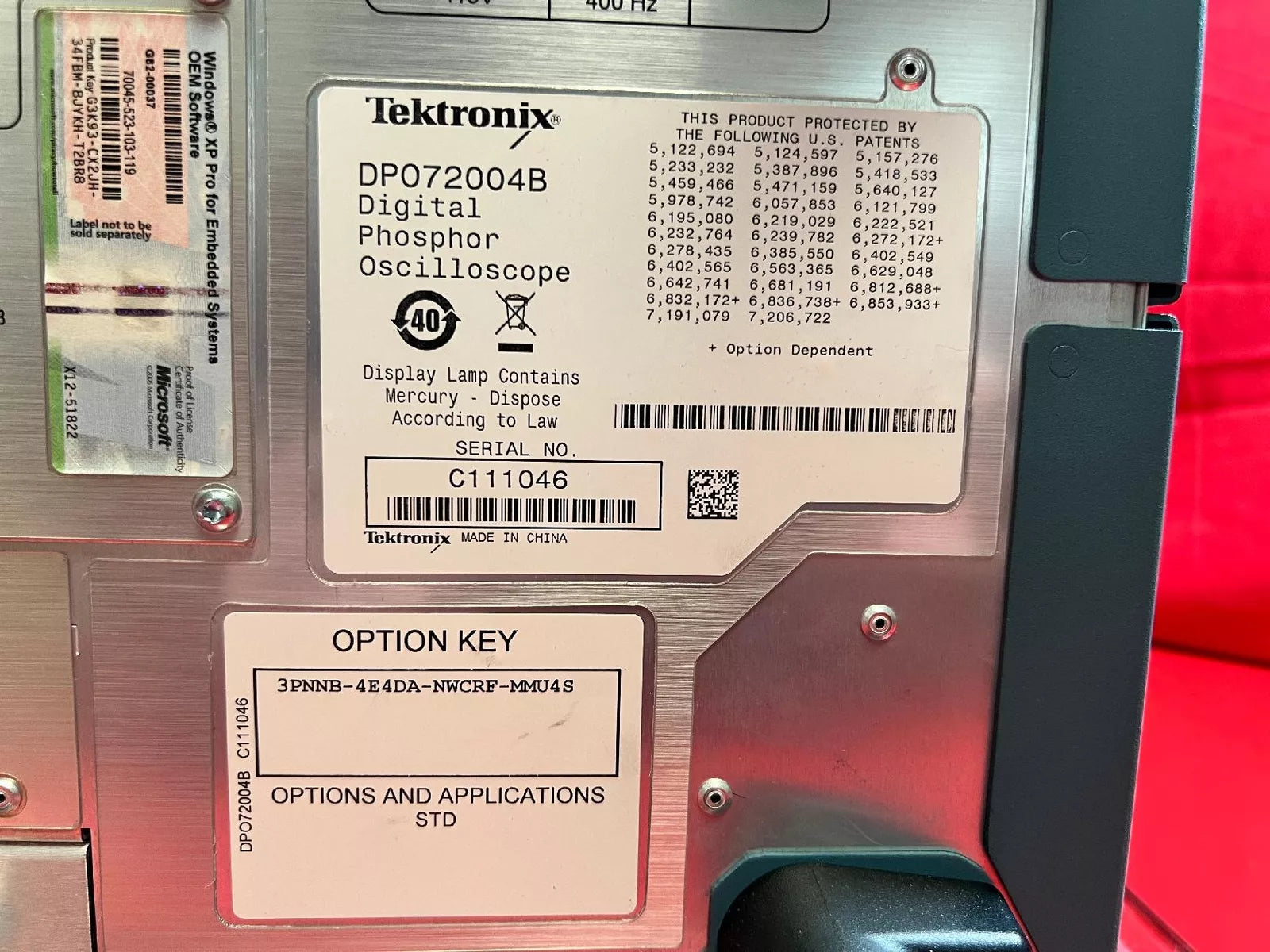 Tektronix DPO72004B 20 GHz Digital Phosphor Oscilloscope