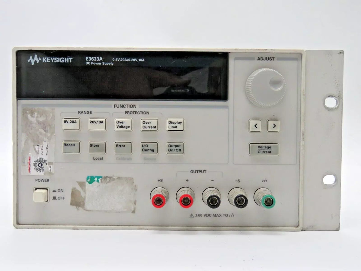 Keysight E3633A DC Power Supply 0-8V,20A/0-20V,10A