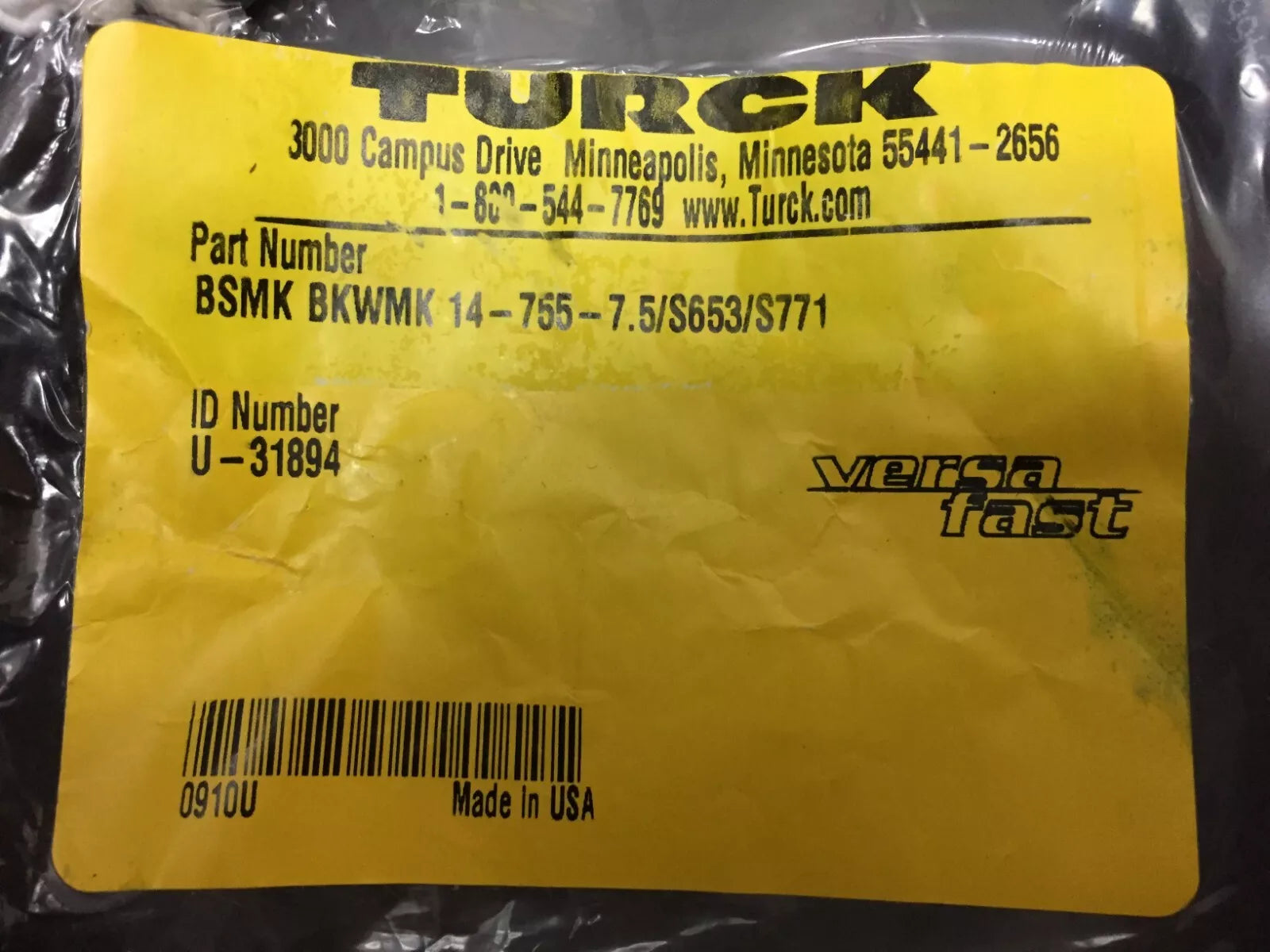 Turck BSMK BKWMK 14-755-7.5/S653/S771 M16 Molded Cordset