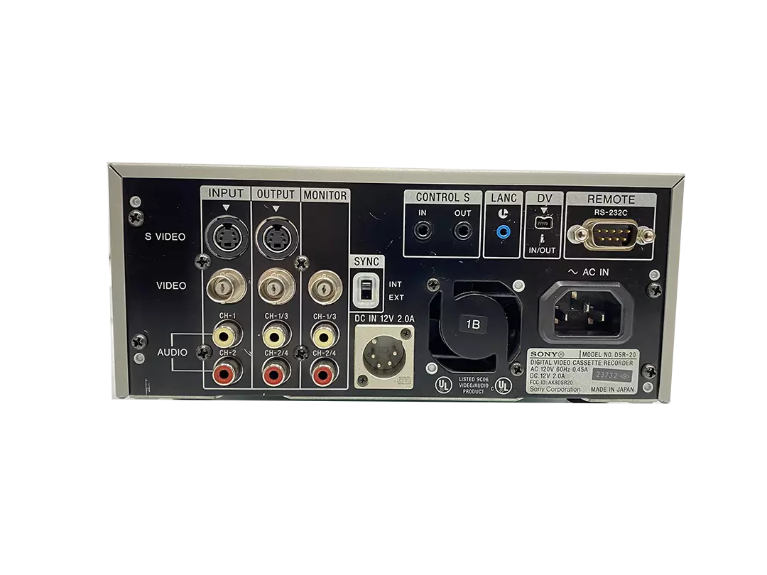 ★【中古/動作品 】★SONY DSR-20 業務用DVCAMレコーダー●現状品 SONY DSR-20 DVCAM Recorder 120V – XG eqpt