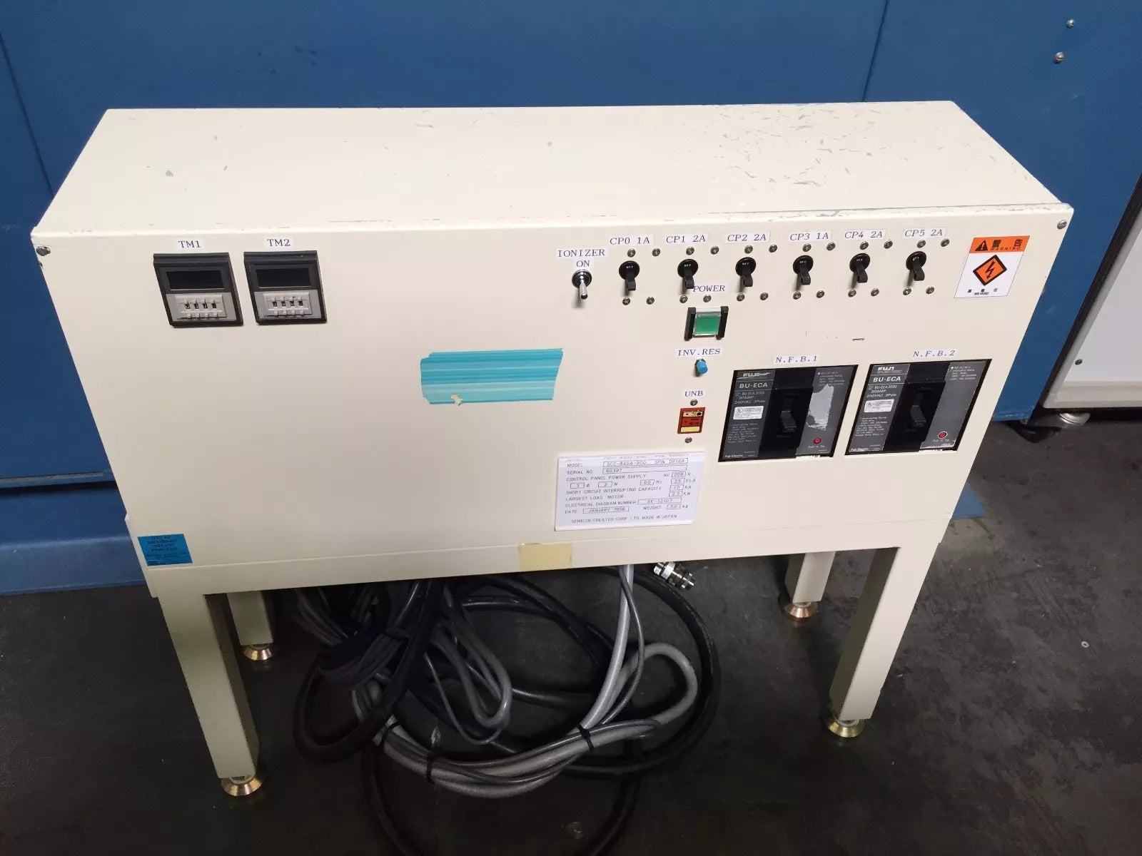 Semicon Created Corp SCC-840A-900 Control Panel Power Supply for Spin Dryer
