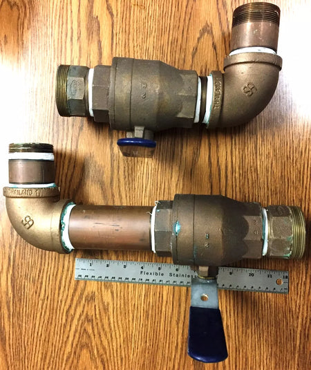 NIBCO 2 Female NPT Threaded Bronze Ball Valve, 600 CWP, 150 SWP with Fittings