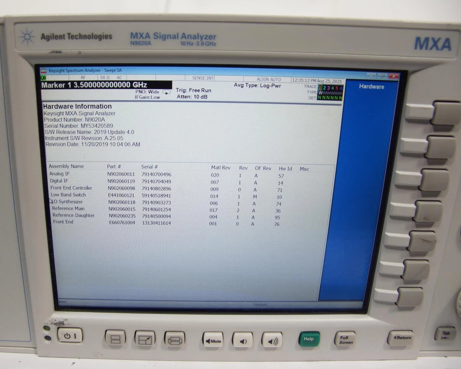 Keysight Agilent N9020A 10 Hz to 3.6 GHz MXA Signal Analyzer with Options