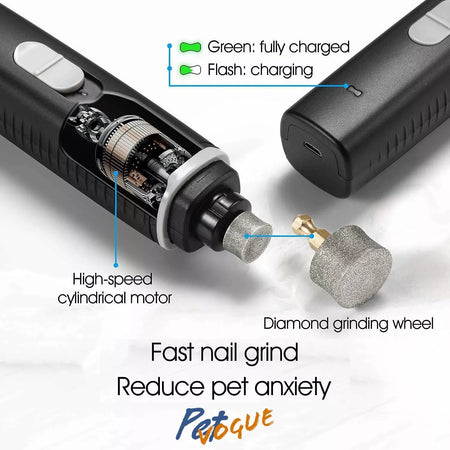 PetVogue Professional Electric Dog Nail Grinder & Trimmer