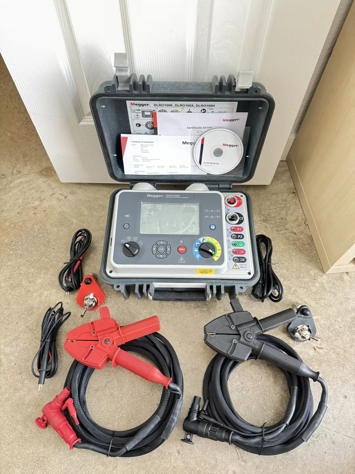 Megger DLRO100X DLRO100XB Digital Low Resistance Ohmmeter & Kelvin Clamp