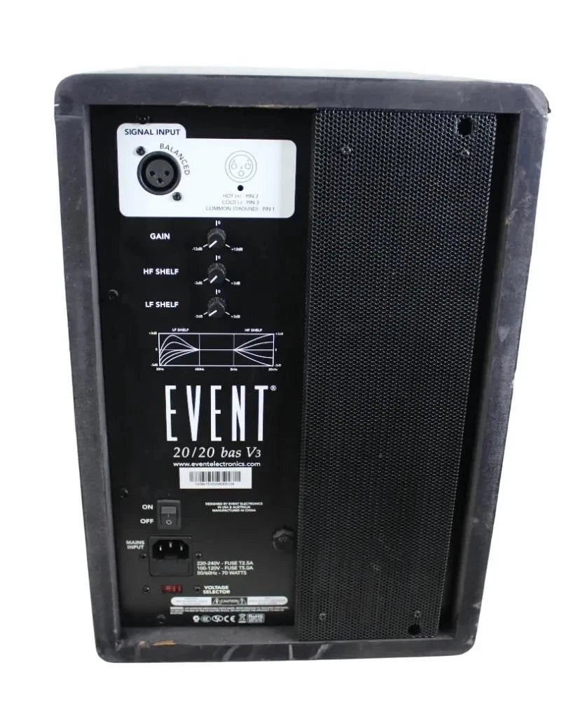 Event Electronics 20/20 BAS V3 Studio Monitors (Pair) -Black - Free Shipping.