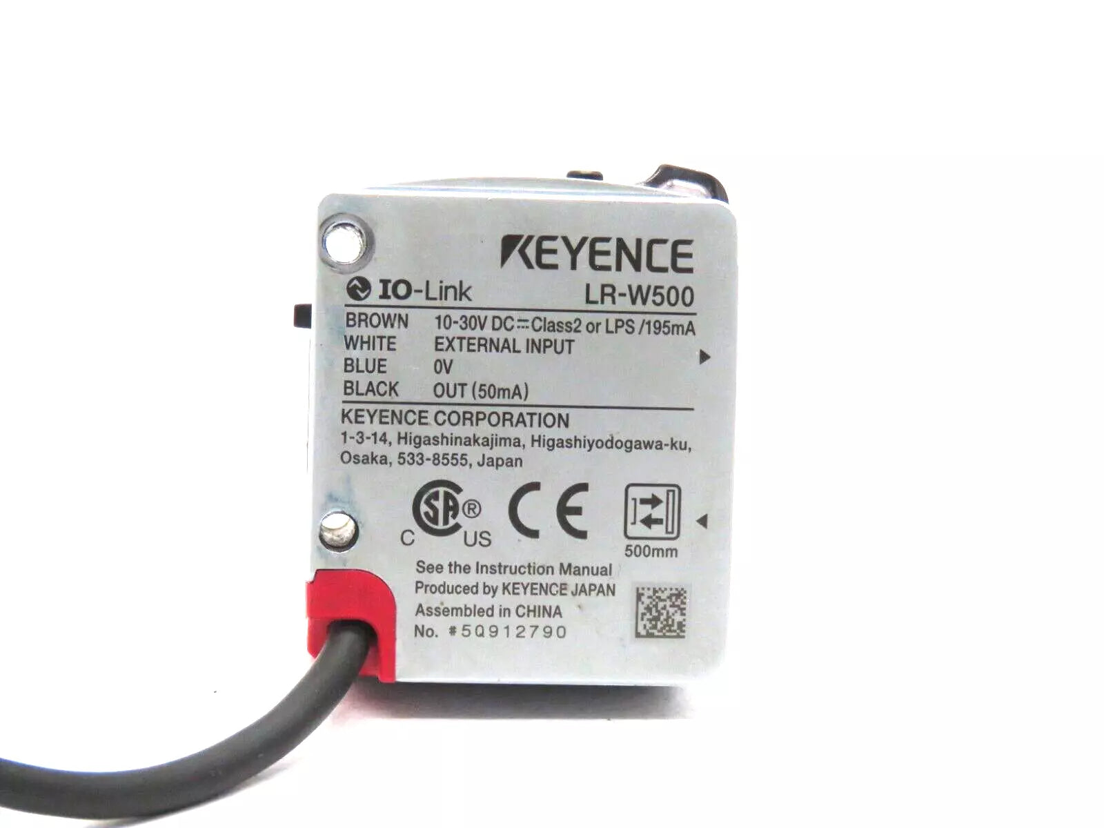 Keyence LR-W500 IO-Link External Unit 50mA Self-Contained Full-Spectrum Sensor