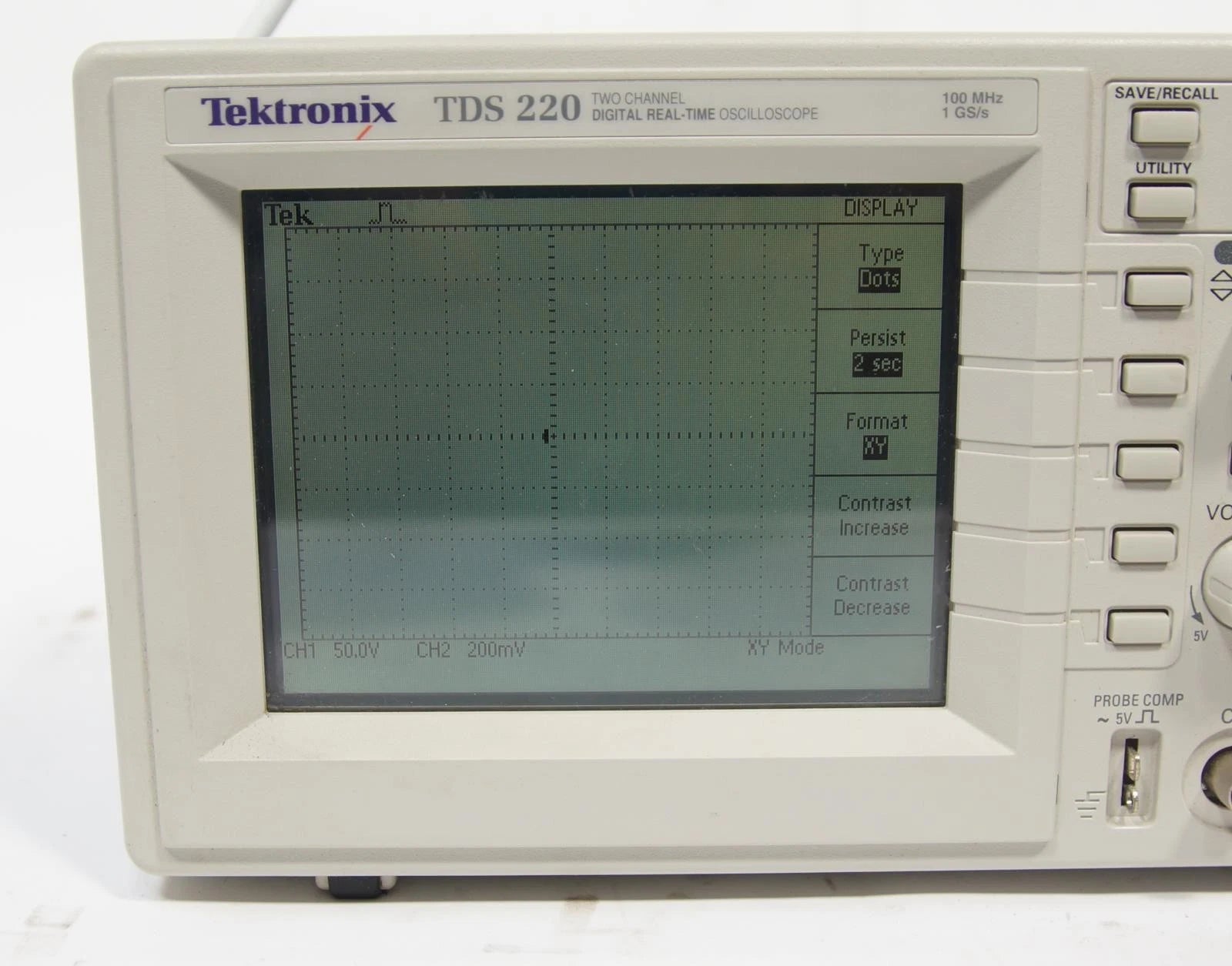 Tektronix TDS 220 2Ch Digital Real Time Oscilloscope 100MHz 1GS/s