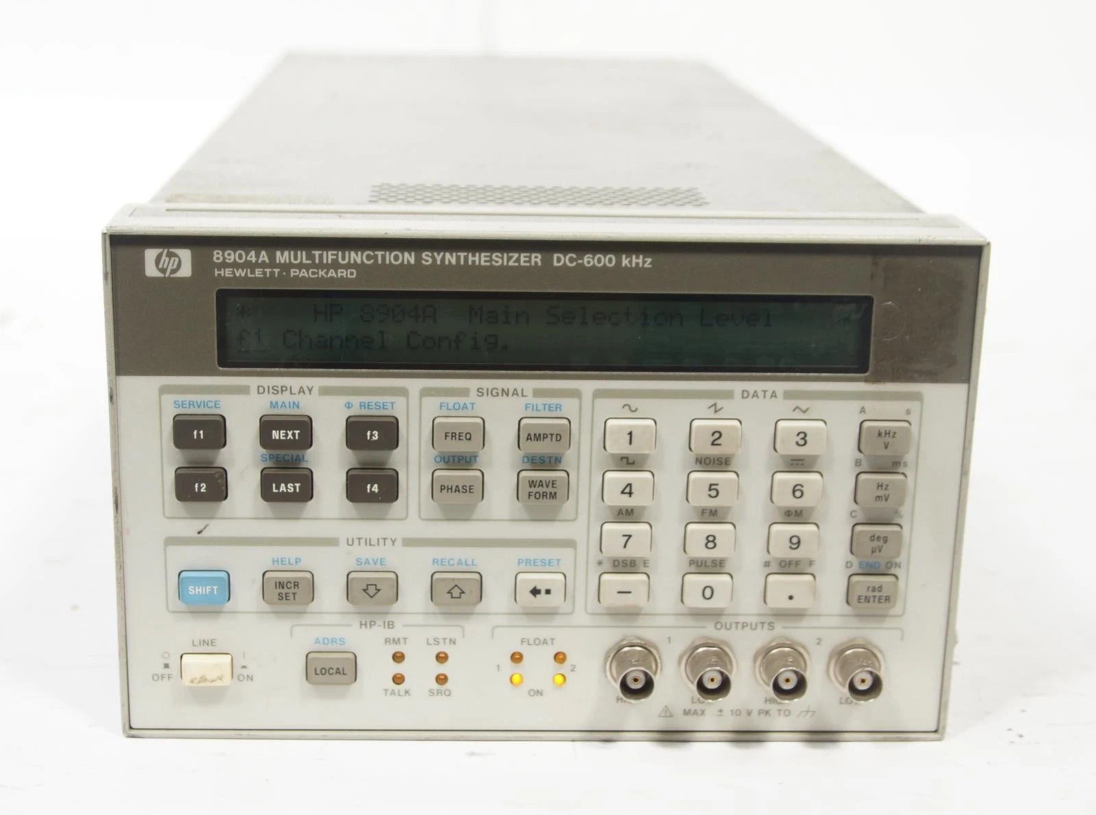 HP 8904A DC 4Channel 600kHz Multifunction Synthesizer / Generator OPT 001 002
