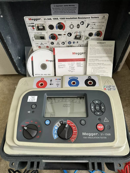 MEGGEE S1-1568 15KV Insulation Resistance Tester w/ Leads