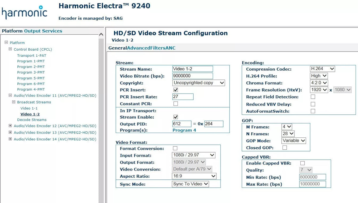 Harmonic ELC9K Electra 9240 Universal Multi-Service Encoder 2x IOM-FLEX-DHC
