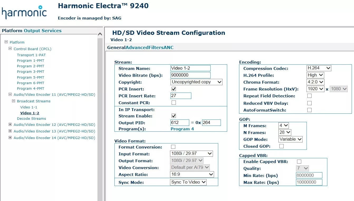 Harmonic ELC9K Electra 9240 Universal Multi-Service Encoder 2x IOM-FLEX-DHC