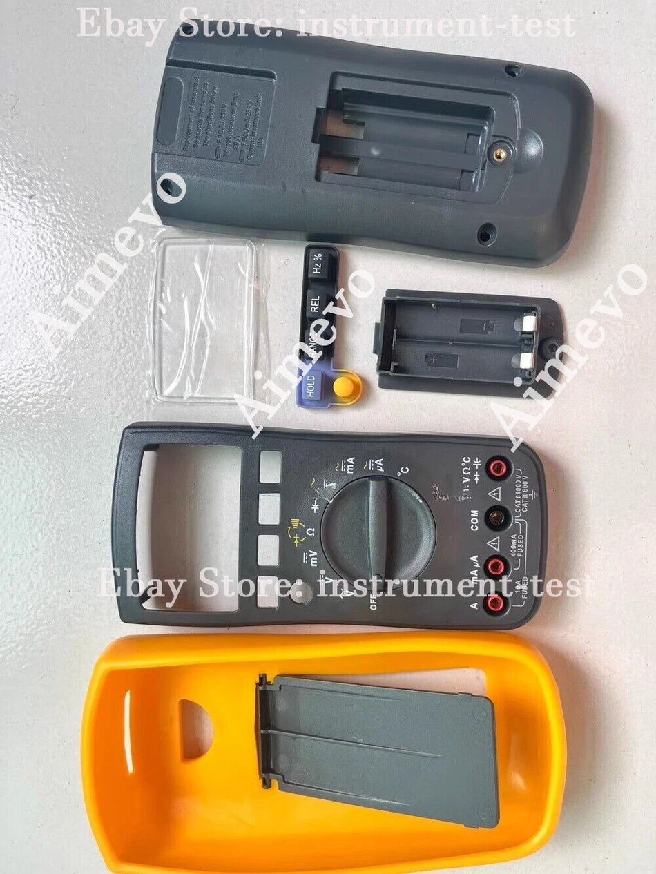 Set of Fluke 17B+ Multimeter Front Shell, Back Shell & Button - Used, Excellent