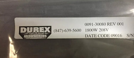 Durex Industries/Solyndra 0091-30080 ILDS Metal Effusion Electric Source Heater