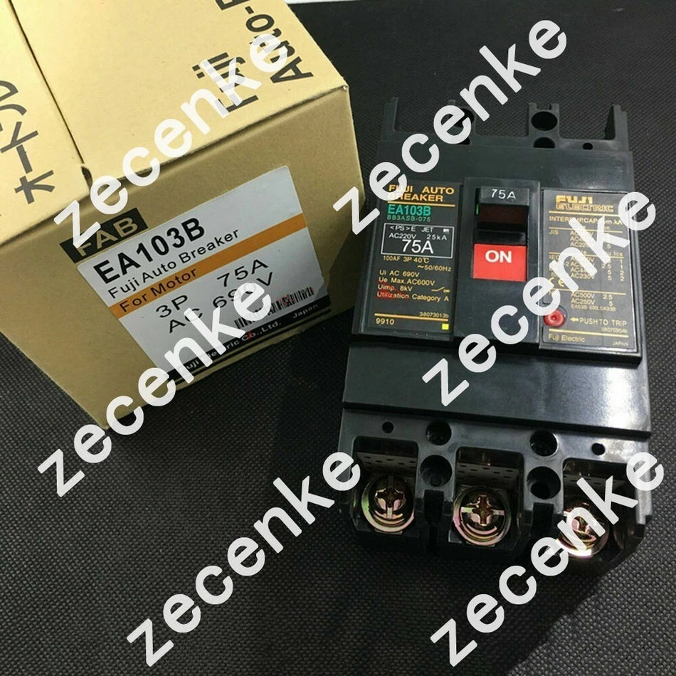 1PC Fuji EA103B 3P 75A Circuit Breaker - New Expedited Shipping