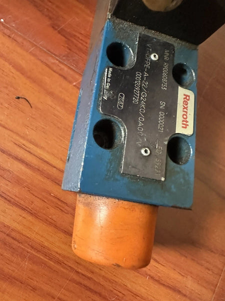 Rexroth R900608753 VT-DFPE-A-22/G24K0/0A0V Hydraulic Proportional Directional Control Valve