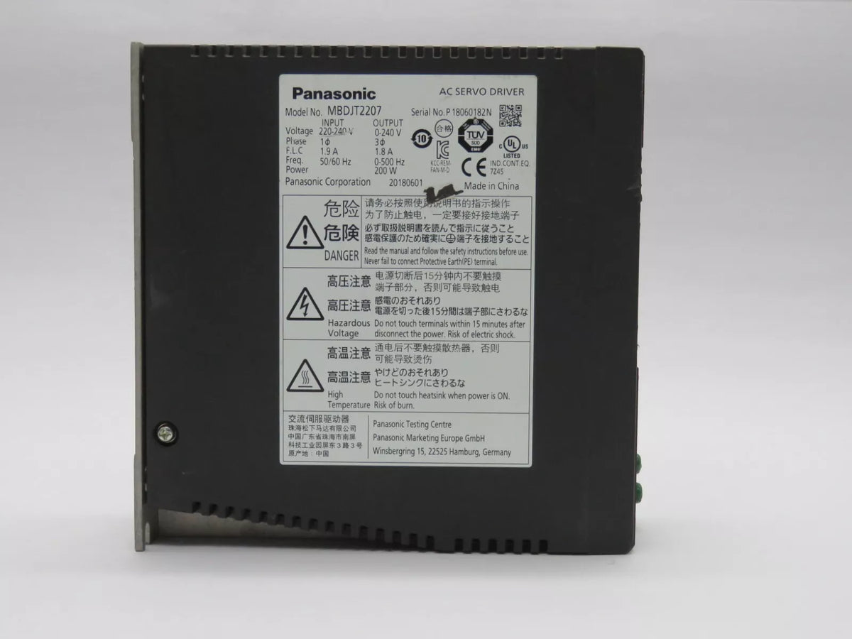 Panasonic MBDJT2207 AC Servo Drive 220 - 240 VAC