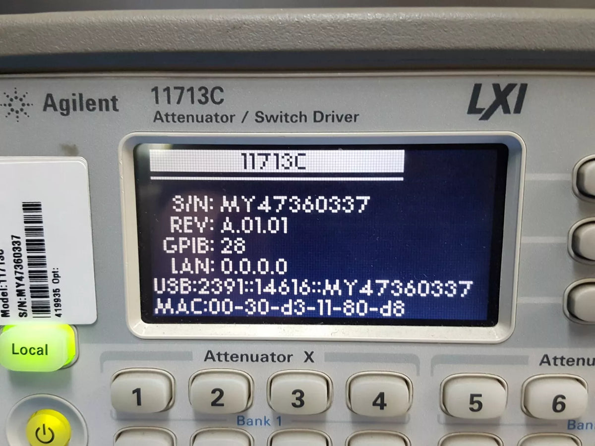 Agilent 11713C LXI-Compliant Attenuator Switch Driver (0337)