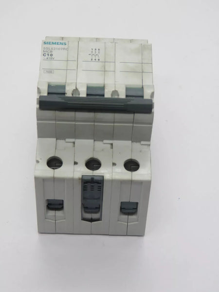 SIEMENS 5SL63107RC MCB Circuit Breaker 3A 3 Pole 7.5 kA, C-Curve