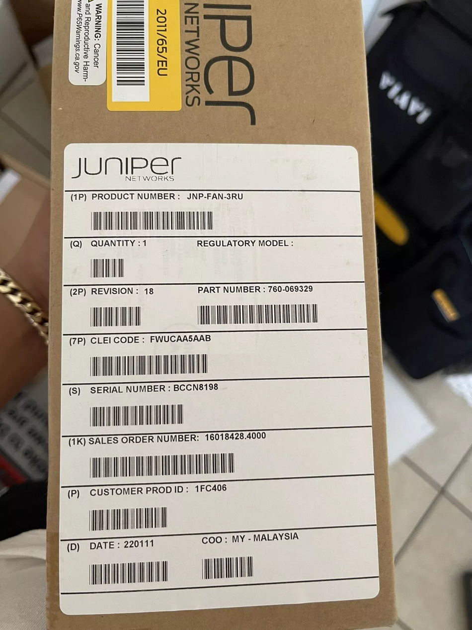 Juniper JNP-FAN-3RU Three-Rack-Unit Fan Module