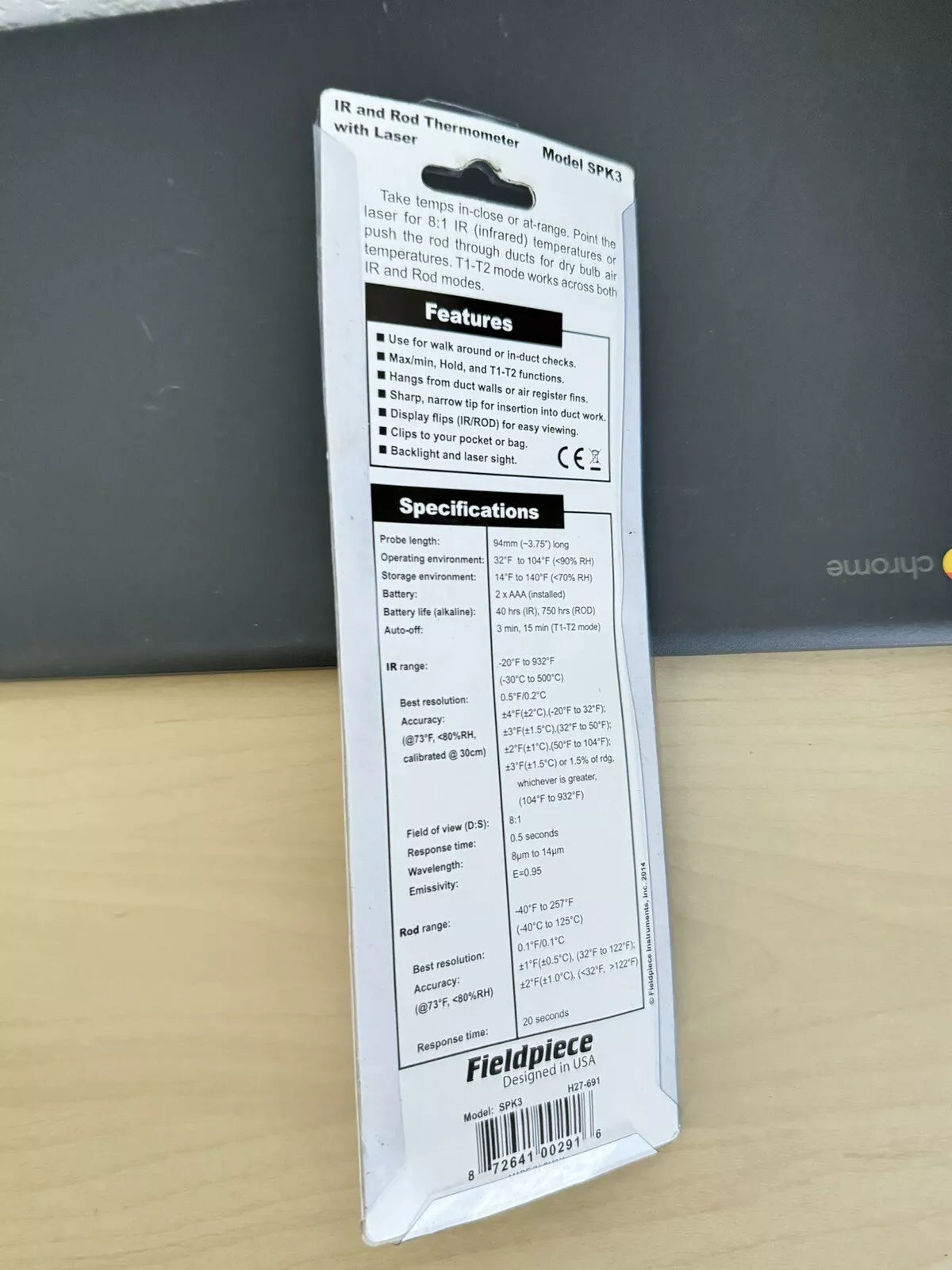 FIELDPIECE SPK3 Rod and IR Temperature Pocket Style Tool