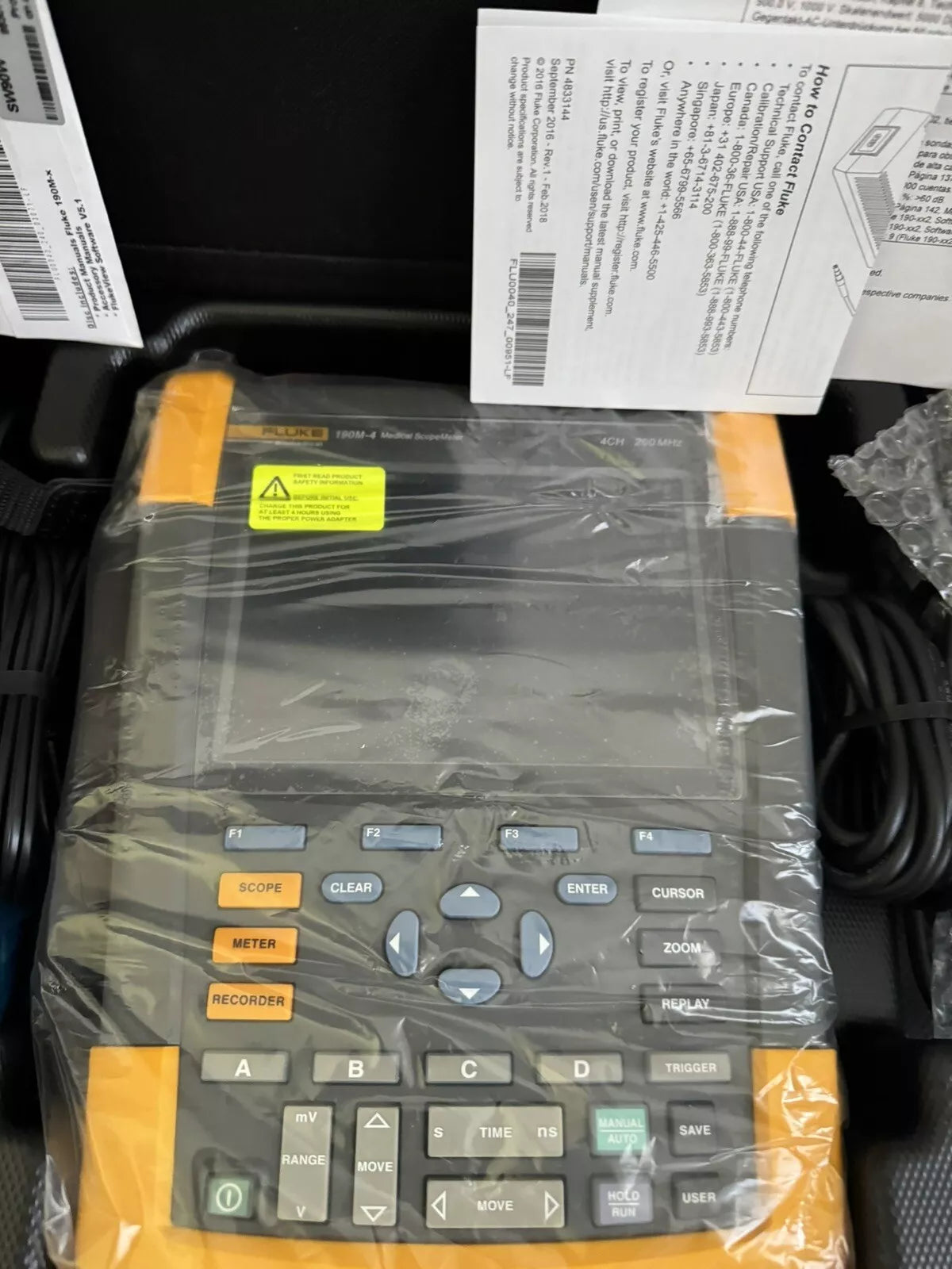 Fluke 190M-4 4 Channel 200 MHz Medical ScopeMeter - NEW SEALED
