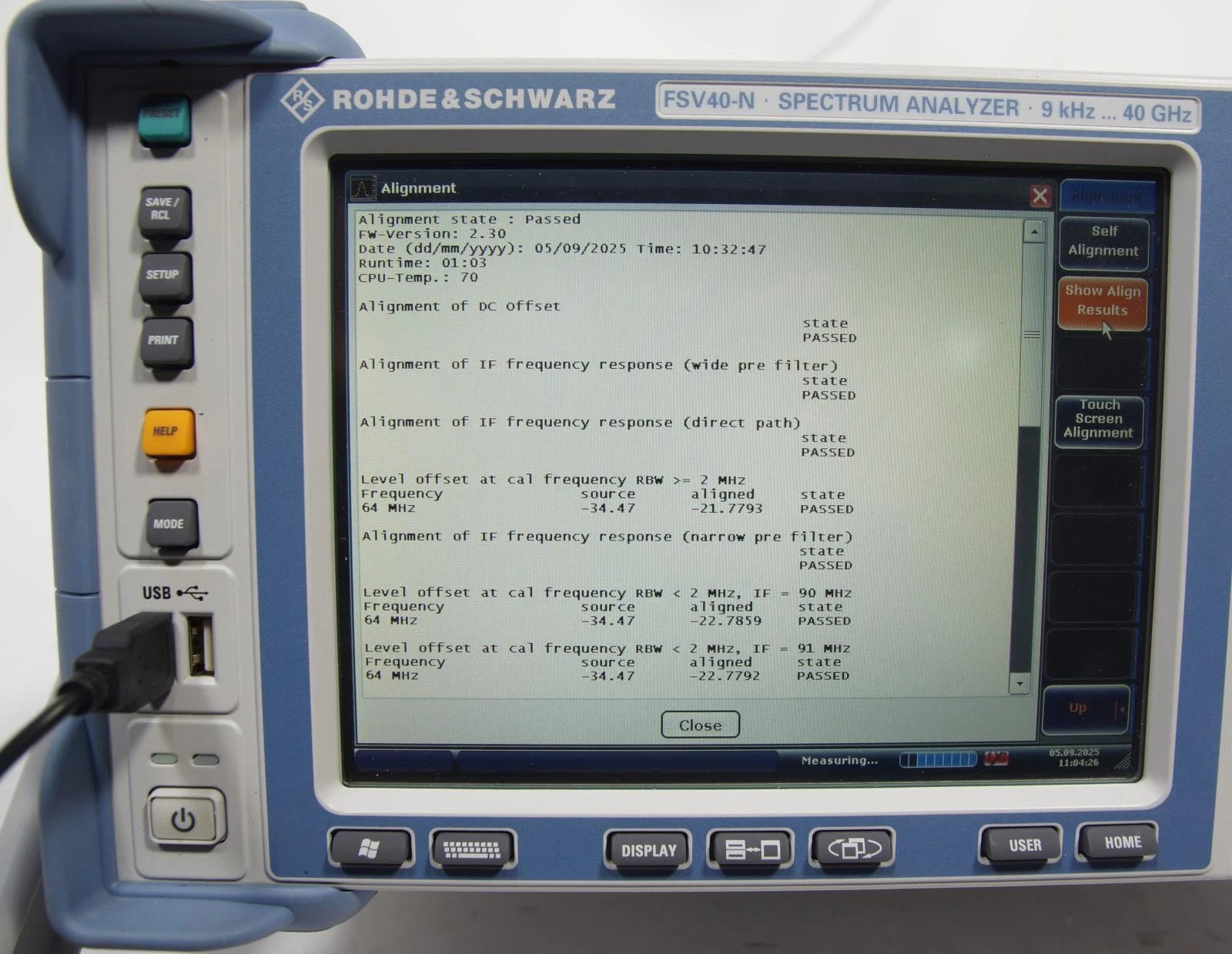 Rohde & Schwarz FSV40-N 9 kHz to 40 GHz Spectrum Analyzer OPT B4